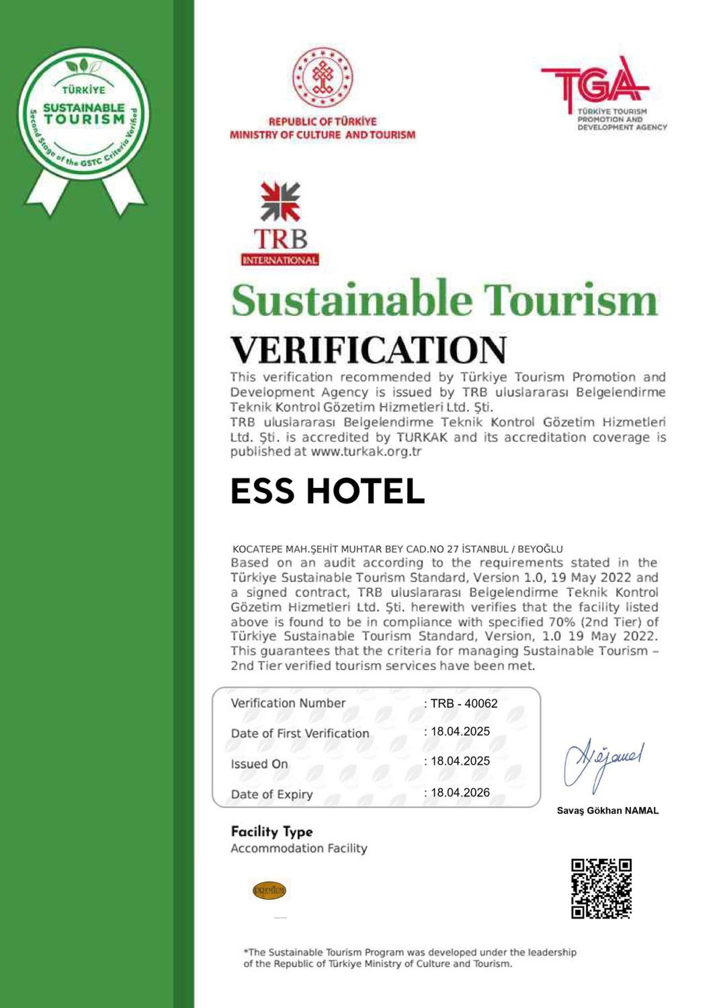 Ess Hotel Estambul Exterior foto